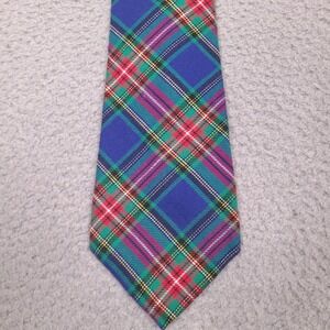 Vintage Gap Necktie Tie Men's Tartan Plaid‎ Made in USA Cotton